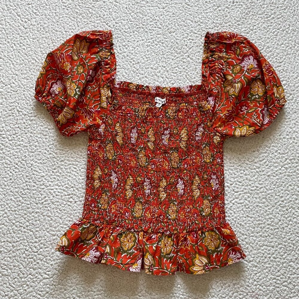 Nordstrom Maisie Floral Smocked Top